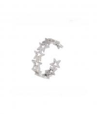 Star Design Ring Adjustable In Stainless Steel