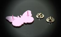 Butterfly Pink Ribbon Cancer Awareness Pin Badge