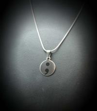 Semi Colon Necklace - My Story Isn't Over