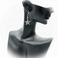 Star Drop Earrings Stainless Steel
