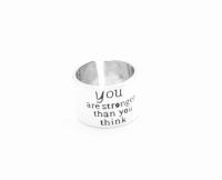 You Are Stronger Than You Think- Adjustable Ring