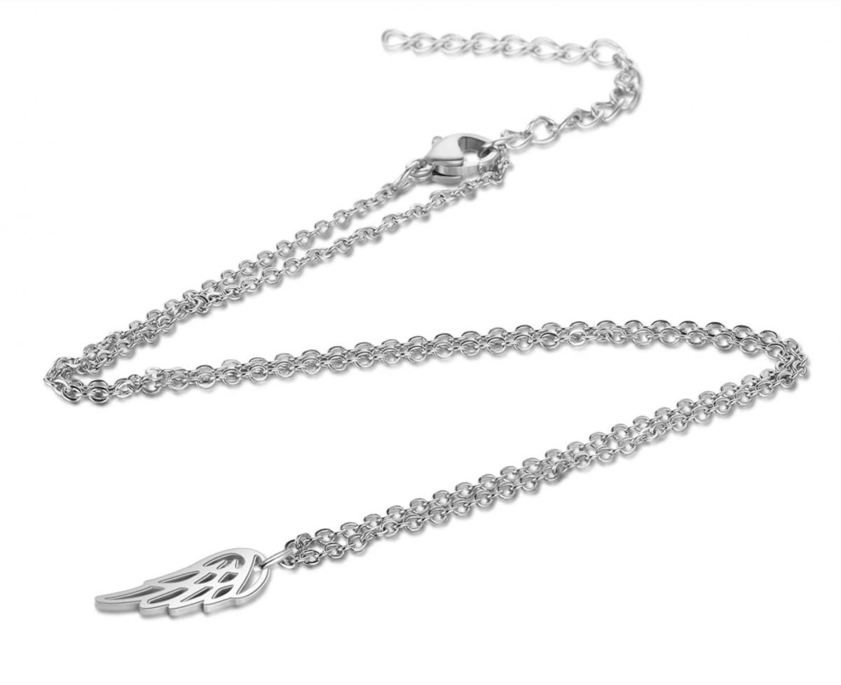 Angel Wing Stainless Steel Pendant Necklace