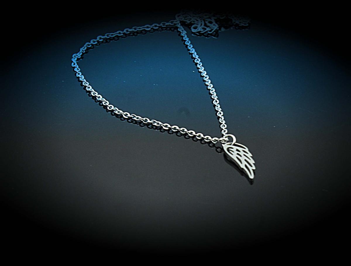 Angel Wing Stainless Steel Pendant Necklace