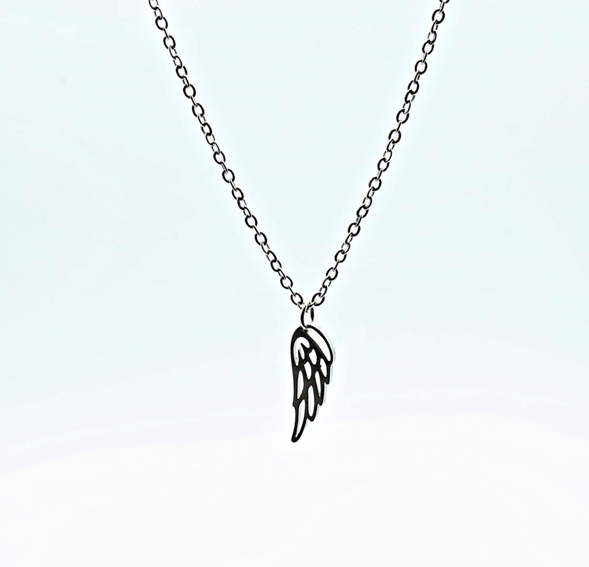 Angel Wing Stainless Steel Pendant Necklace