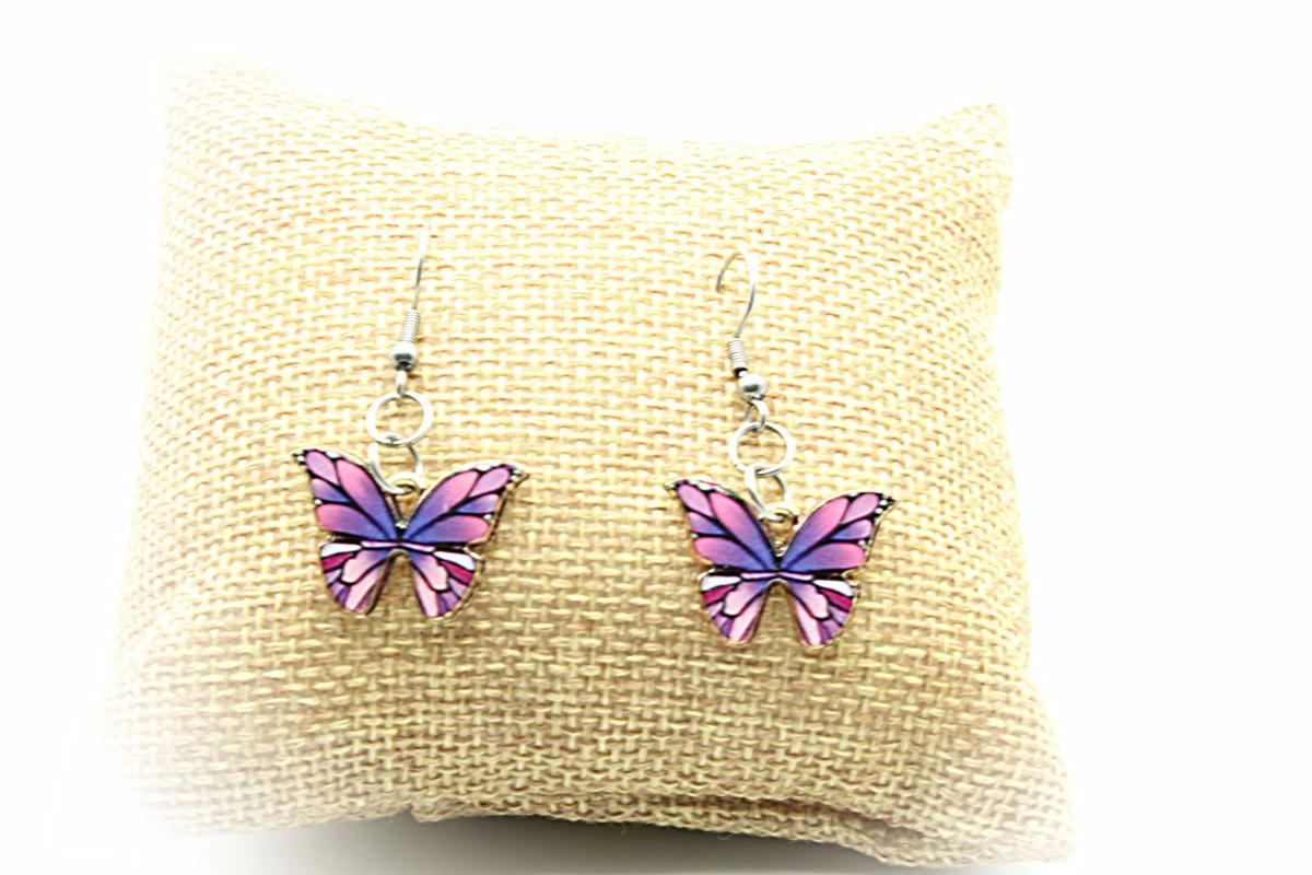 Colourful Butterfly Earrings & Necklace