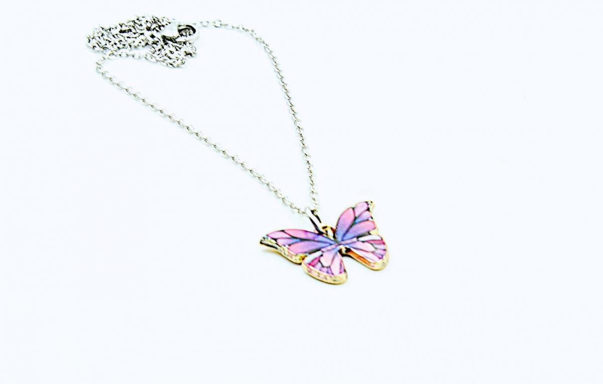 Colourful Butterfly Earrings & Necklace