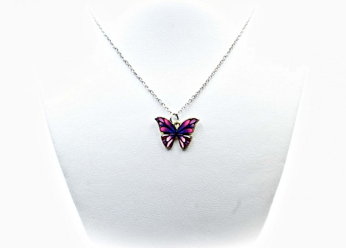 Colourful Butterfly Earrings & Necklace