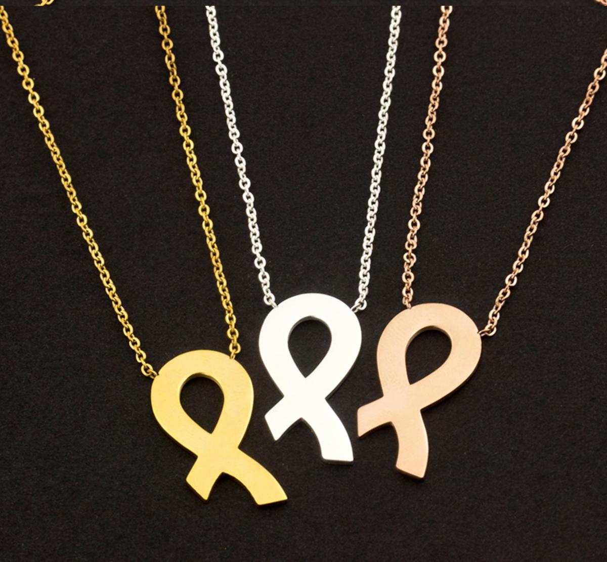 Cancer Awareness Necklace Stainless Steel