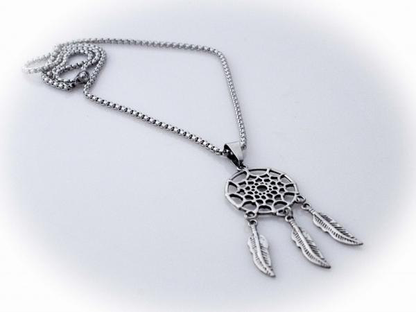 Dream Catcher Pendant Necklace - Stainless Steel