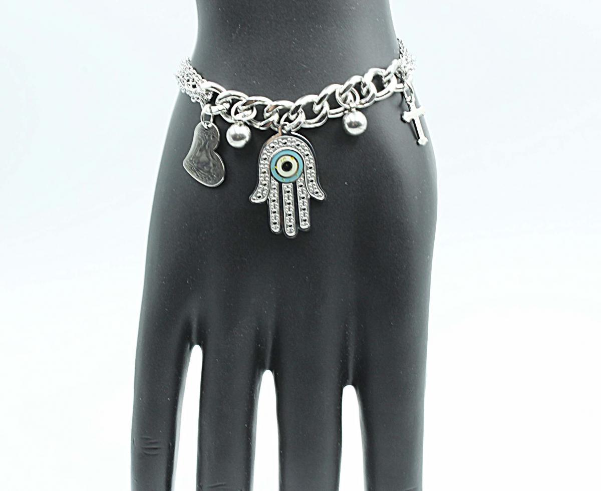 Fatima Hand Charm Bracelet Stainless Steel