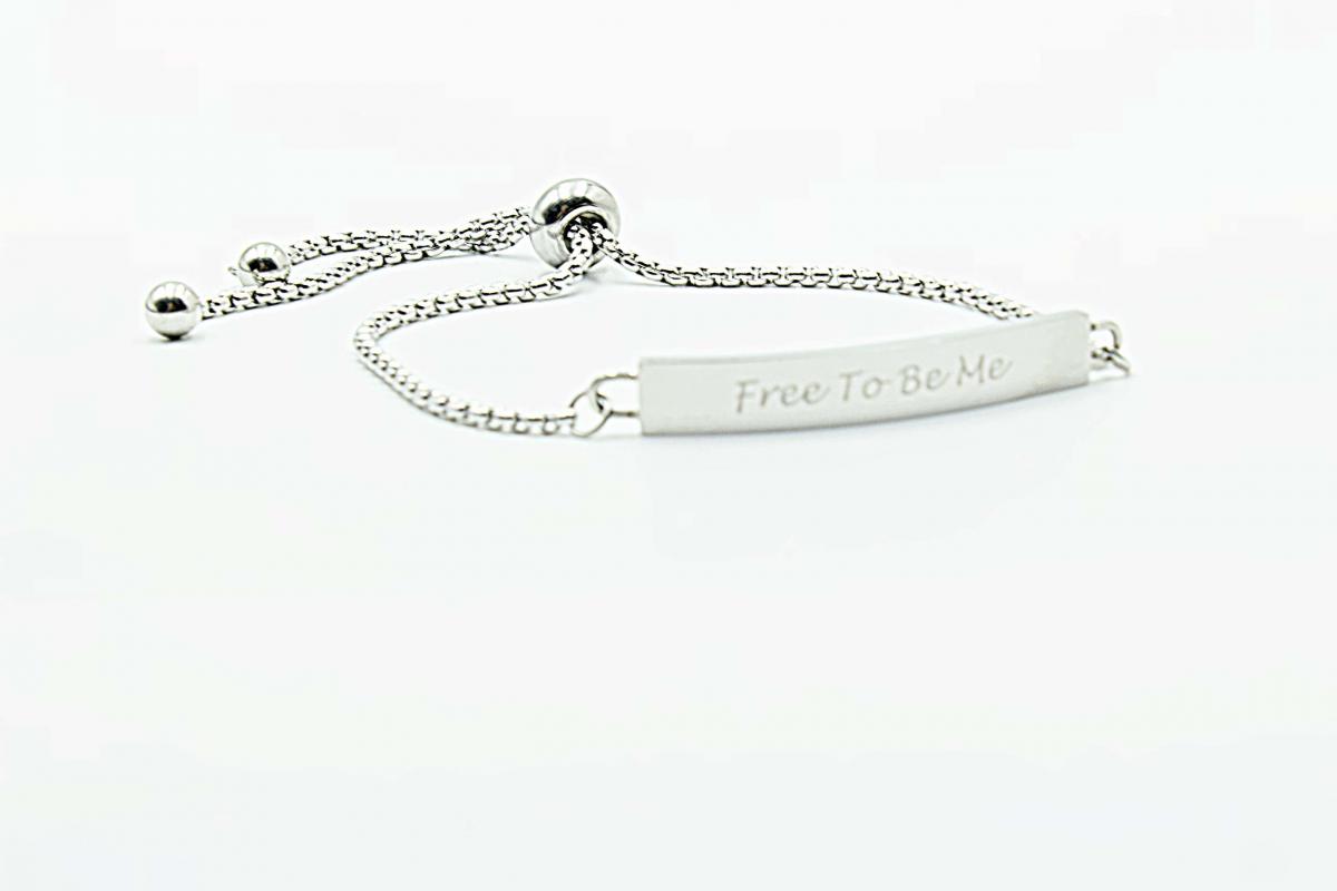Inspirational Quote Bracelet - Free To Be Me