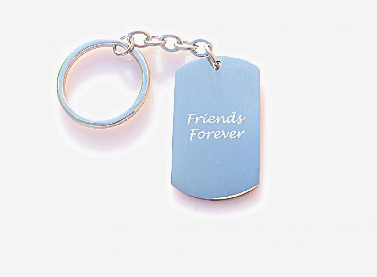 Friends Forever Keychain / Bag Clip - Stainless Steel