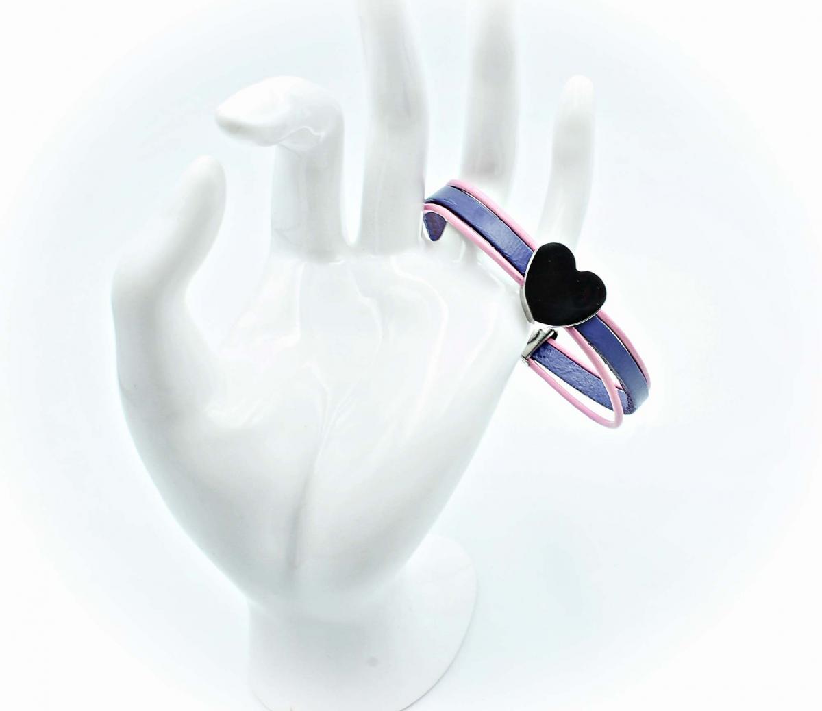 Heart Bracelet Grape & Pink Lemonade
