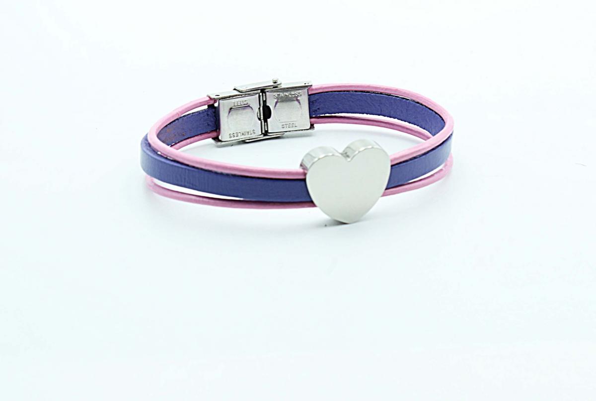 Heart Bracelet Grape & Pink Lemonade