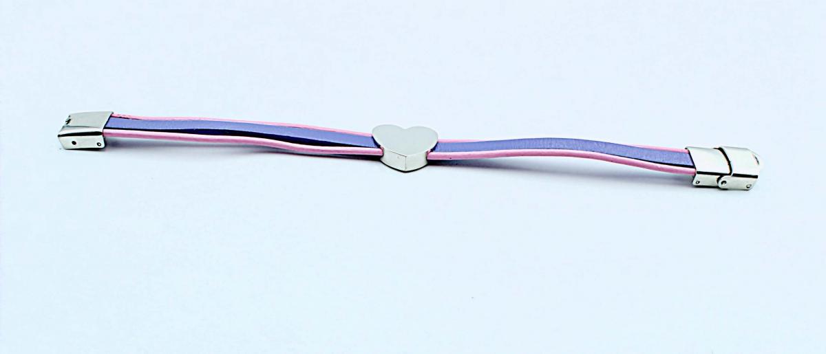 Heart Bracelet Grape & Pink Lemonade