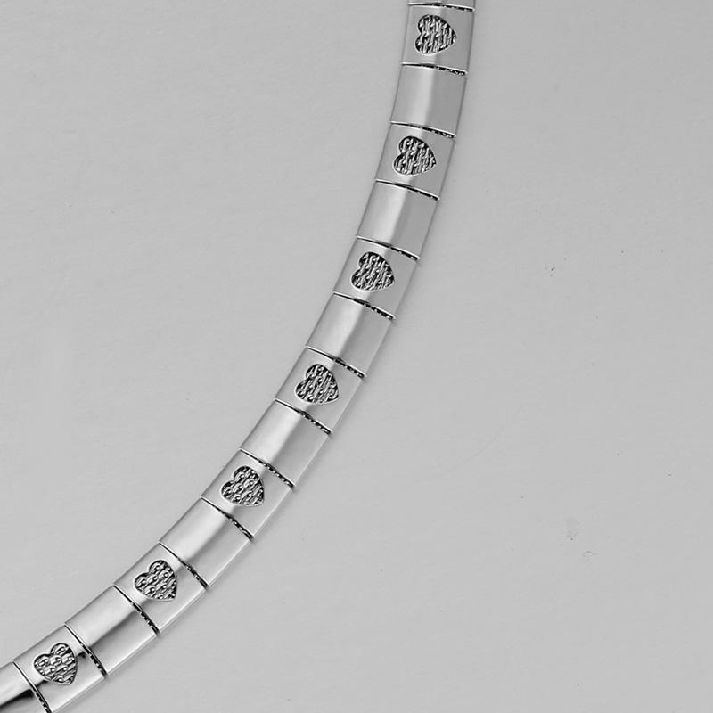 Heart Design Stainless Steel Choker Necklace