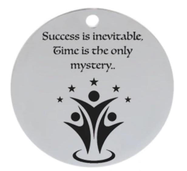 Keychain - Success Inspirational Keyring in Stainless Steel