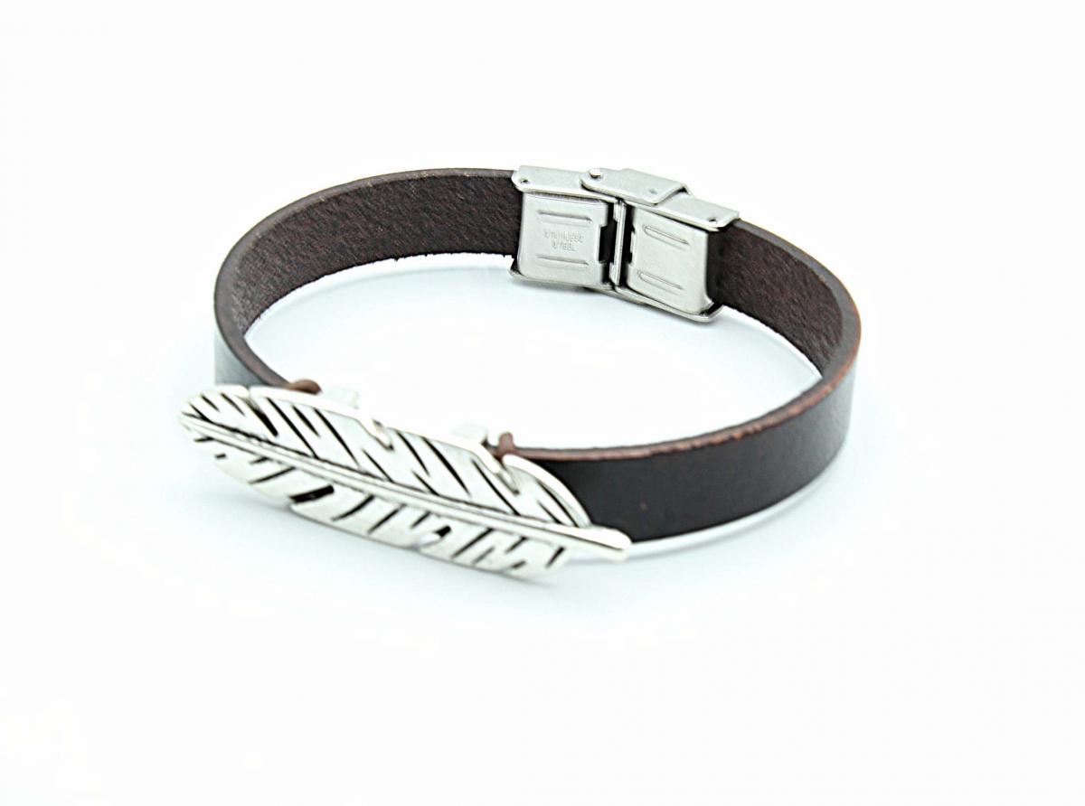 Feather Genuine Leather Bracelet