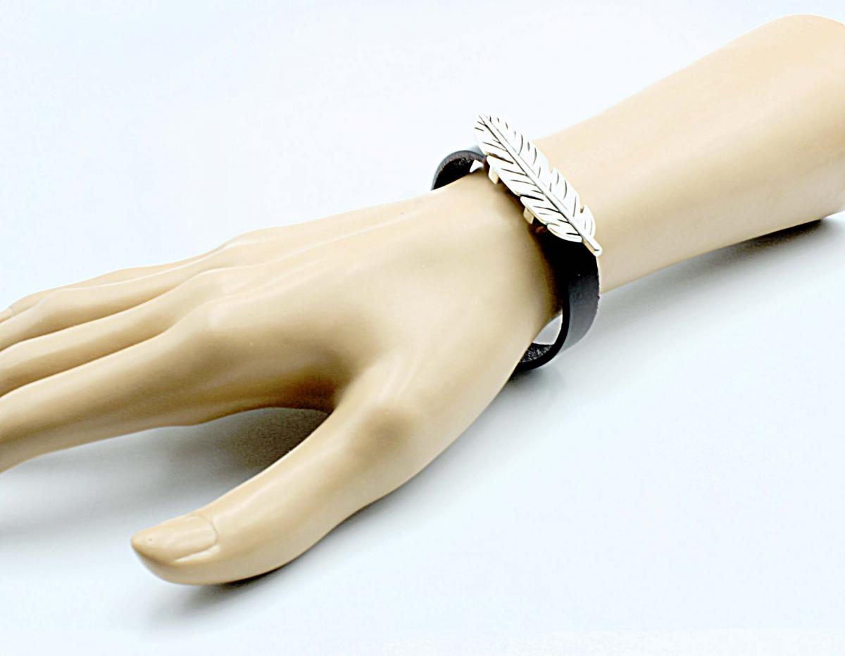 Feather Genuine Leather Bracelet