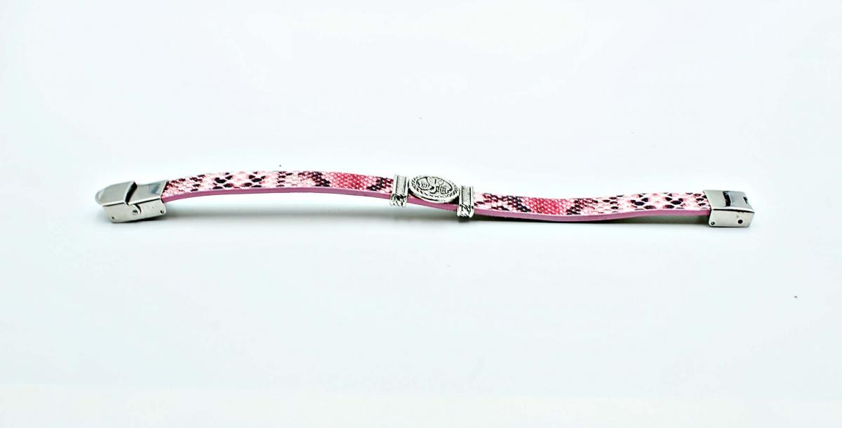 Leaf Snakeskin Bracelet Customisable