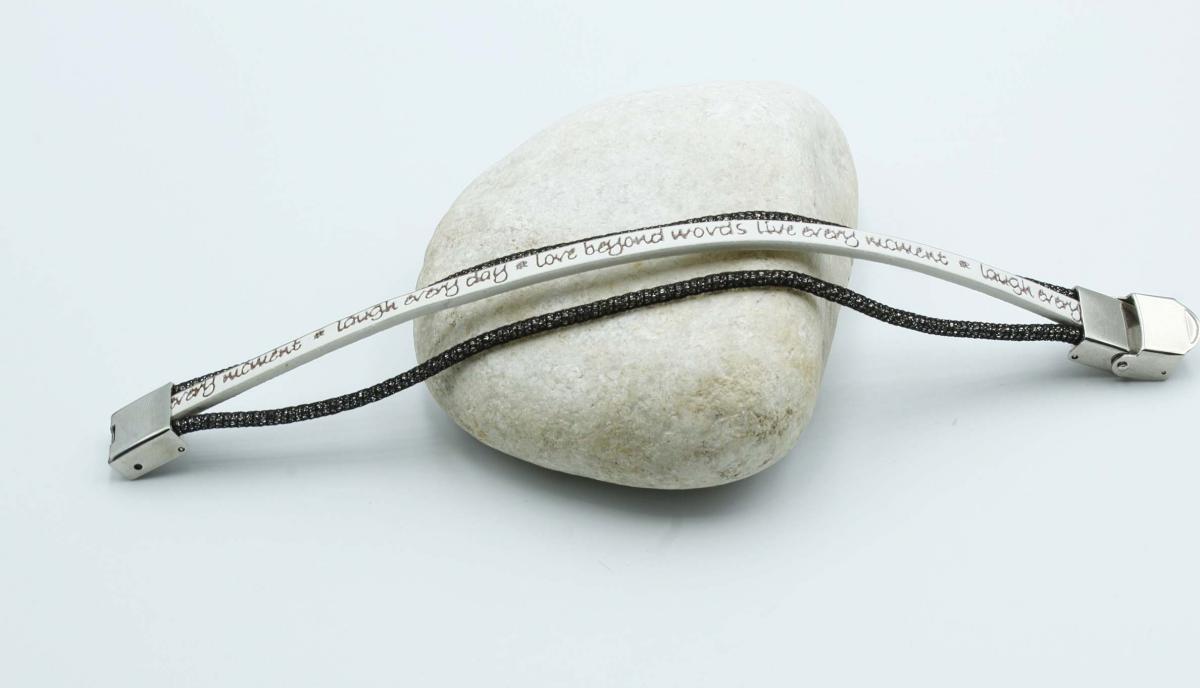 Triple Layer Leather & Chain Inspirational Bracelet