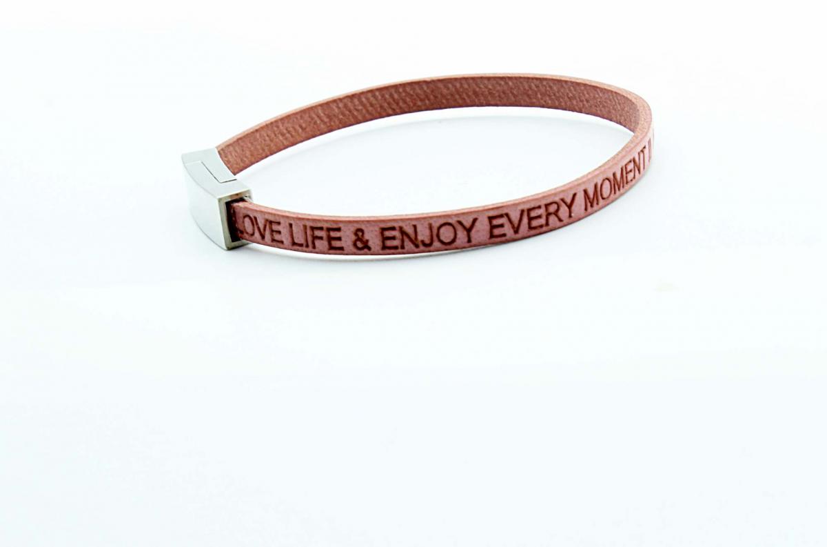 Love Life & Enjoy Every Moment Mantra Bracelet