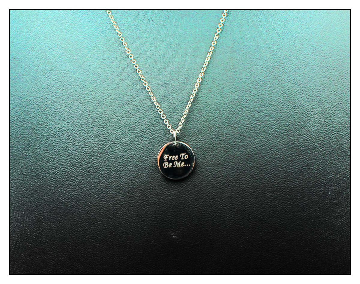 Inspirational Round Tag Mantra Necklace