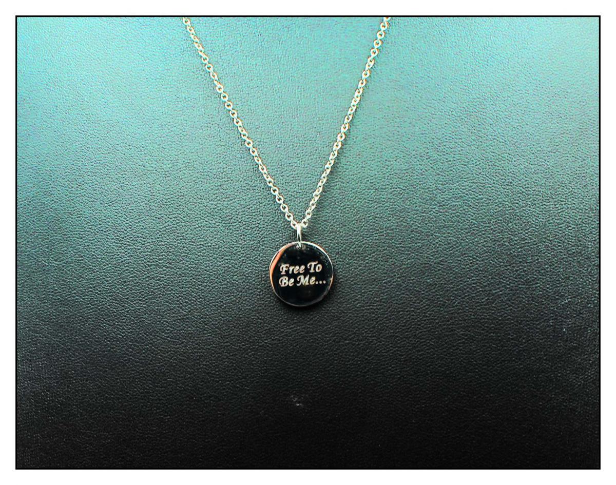 Inspirational Round Tag Mantra Necklace 