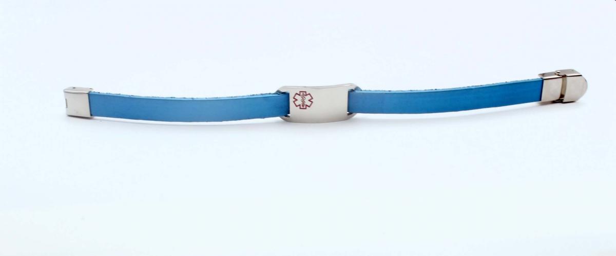 Medical Alert Vibrant Genuine Leather Bracelets - Customisable.