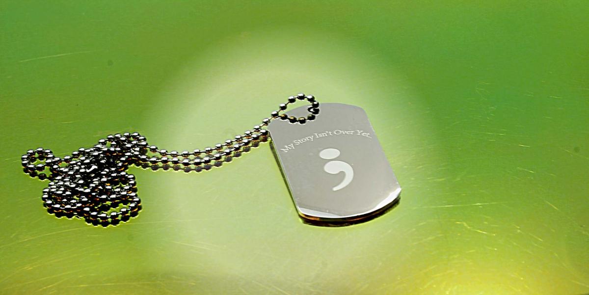 My Story Isn't Over Yet Tag Pendant in Stainless Steel