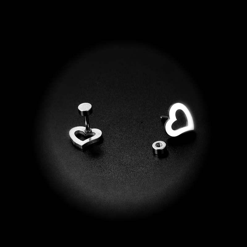 Heart Earrings in Stainless Steel