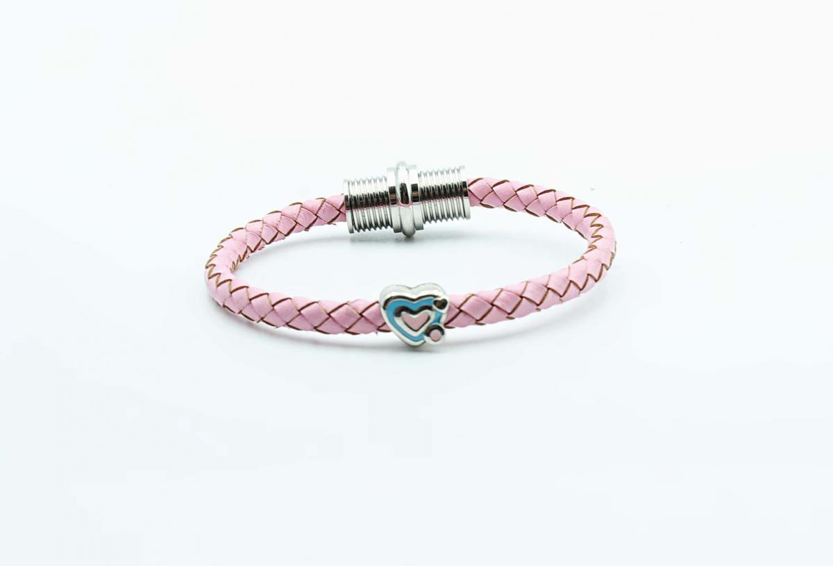 Pink & Blue Heart Bracelet