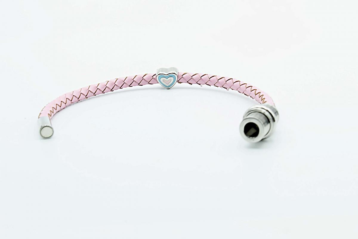 Pink & Blue Heart Bracelet