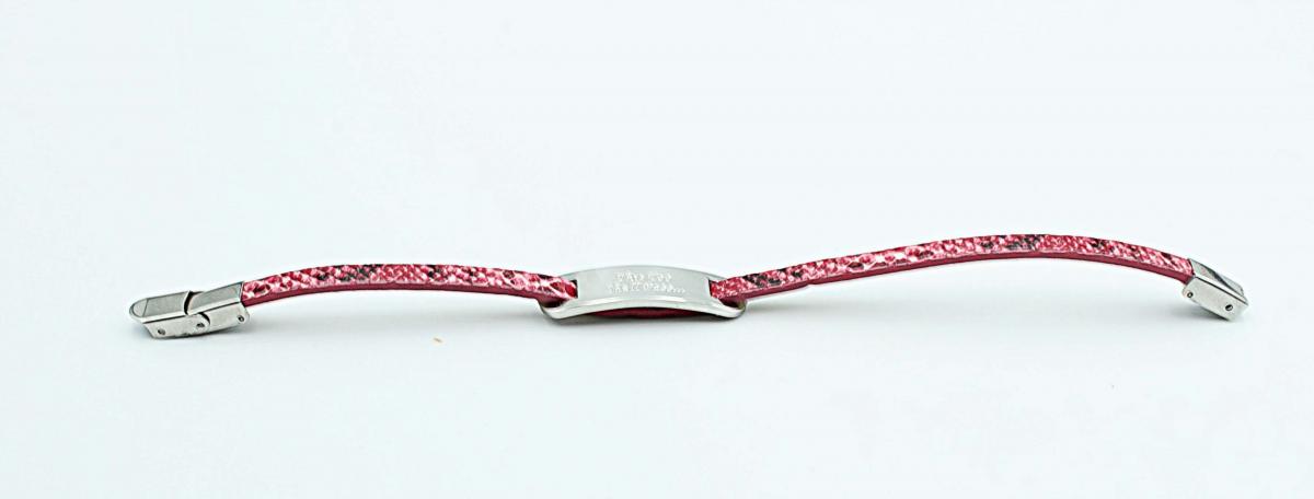 Pink Snakeskin Inspirational Bracelet