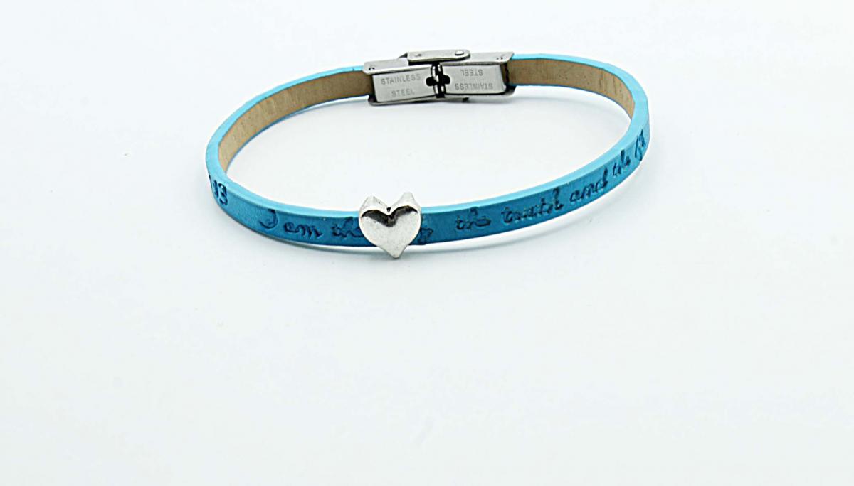 Christian Quote Mantra Leather Bracelet