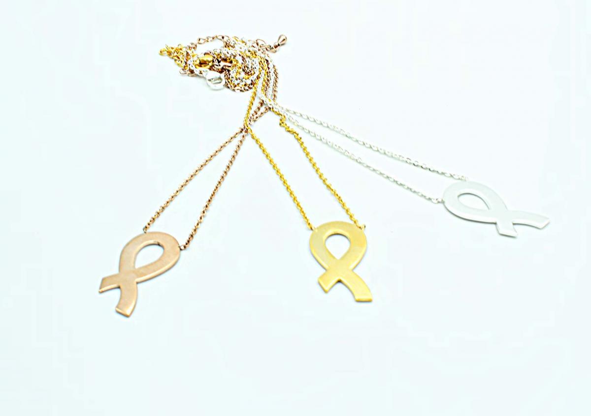 Cancer Awareness Necklace Stainless Steel