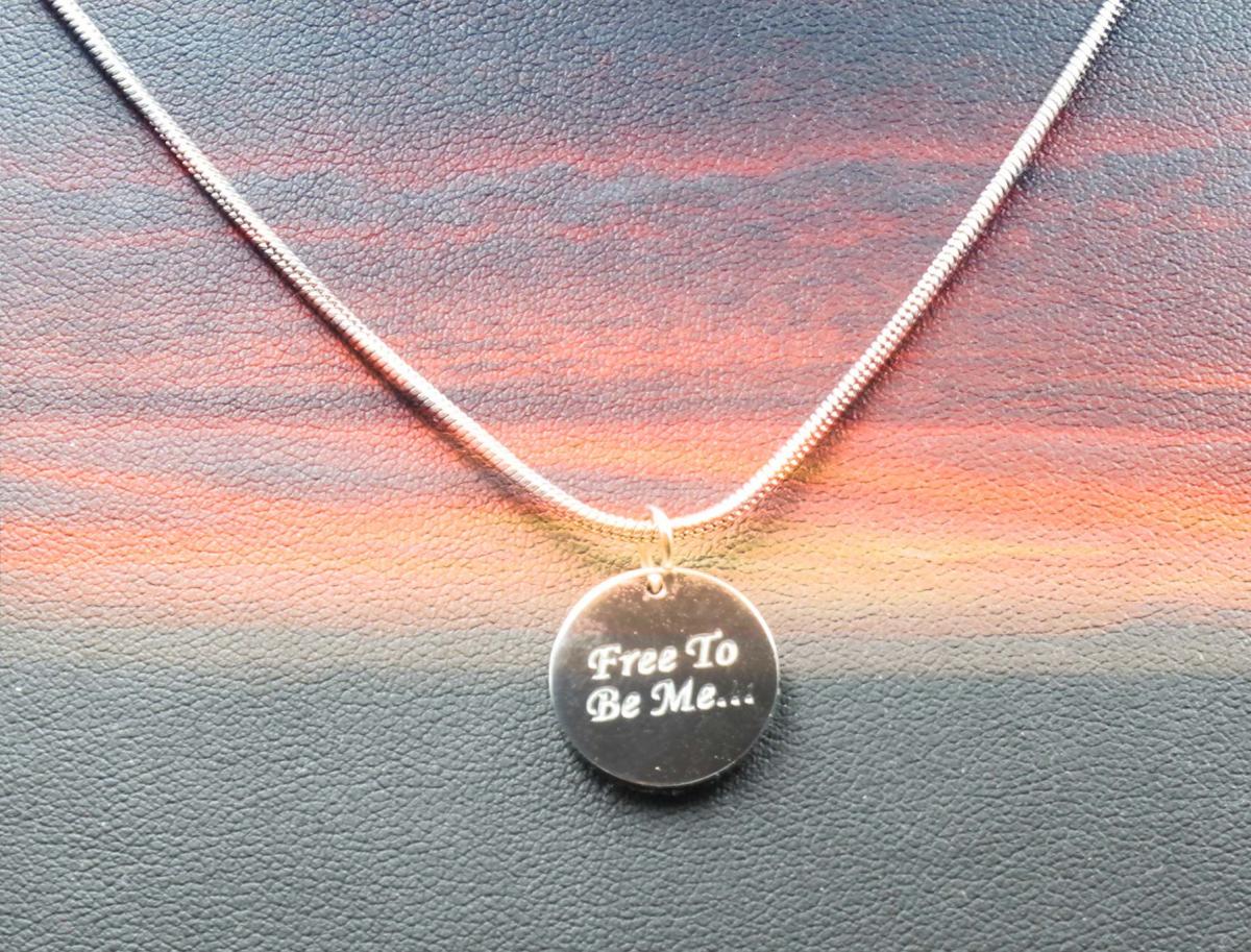 Round Tag Inspirational Mantra Necklace