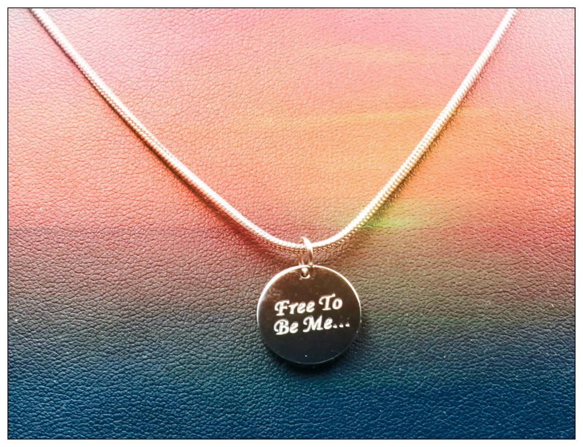 Round Tag Inspirational Mantra Necklace