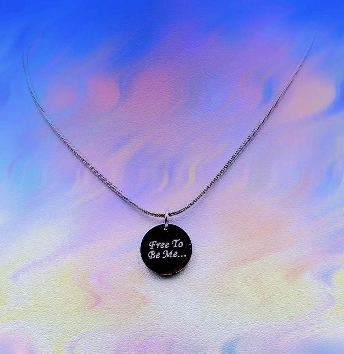 Round Tag Inspirational Mantra Necklace