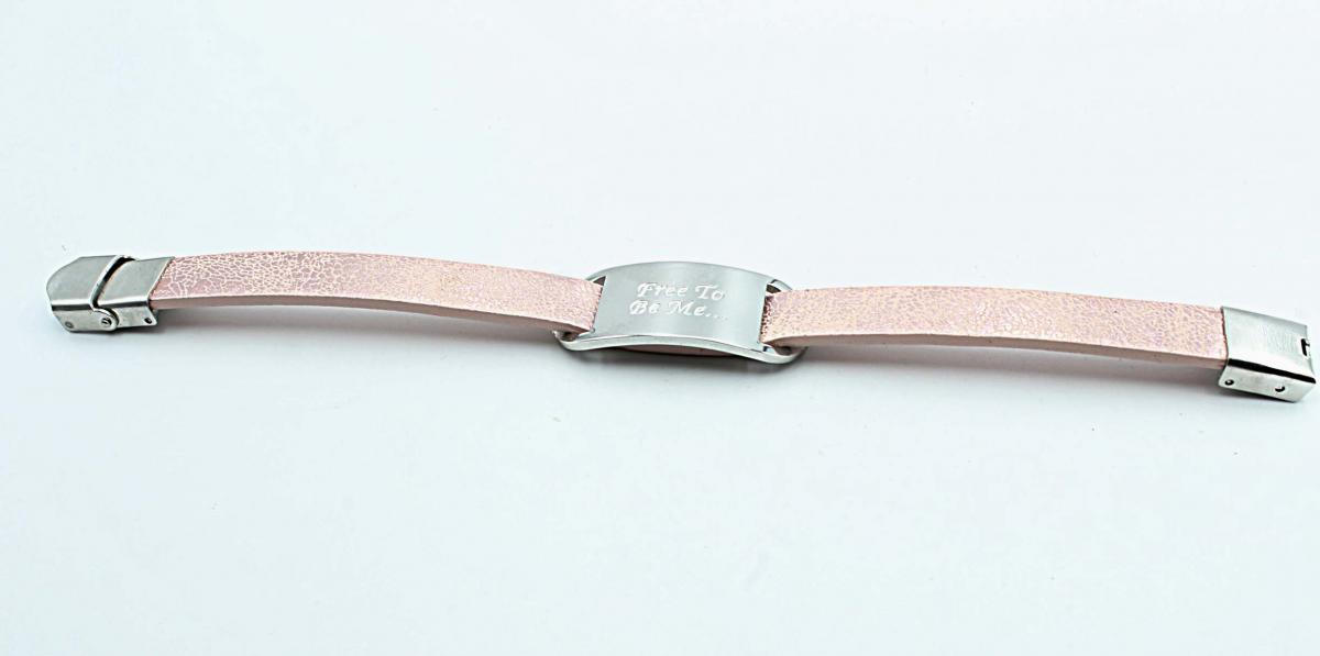 Shabby Chic Leather Inspirational Bracelet Customised
