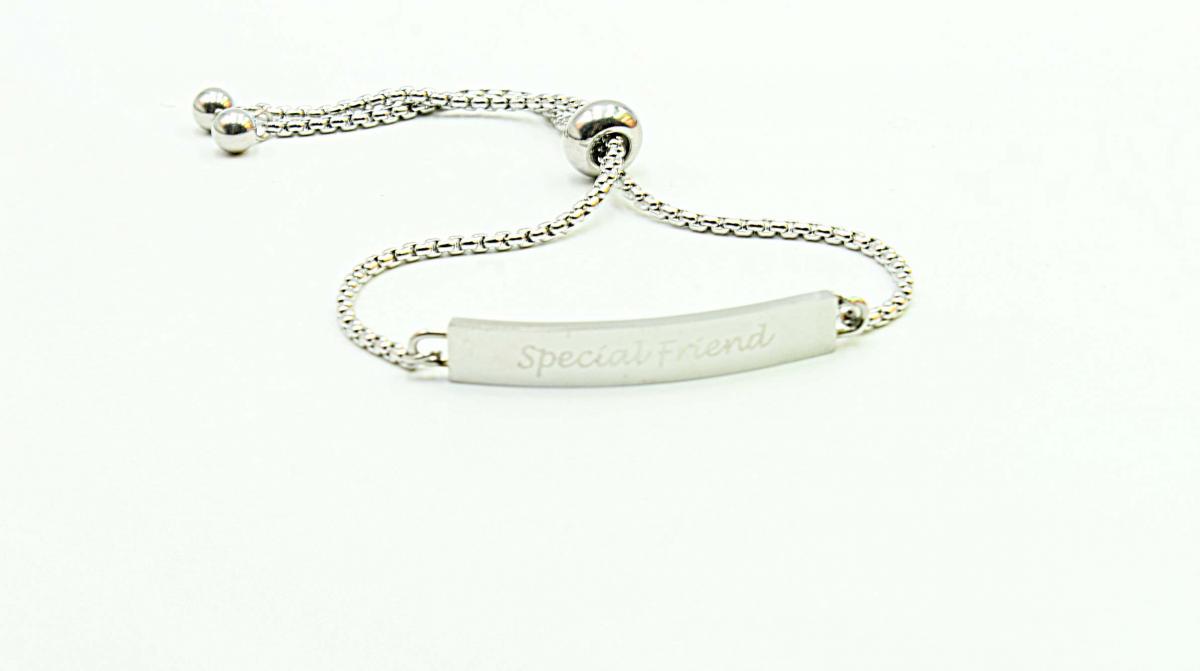 Special Friend Adjustable Stainless Steel Bracelet