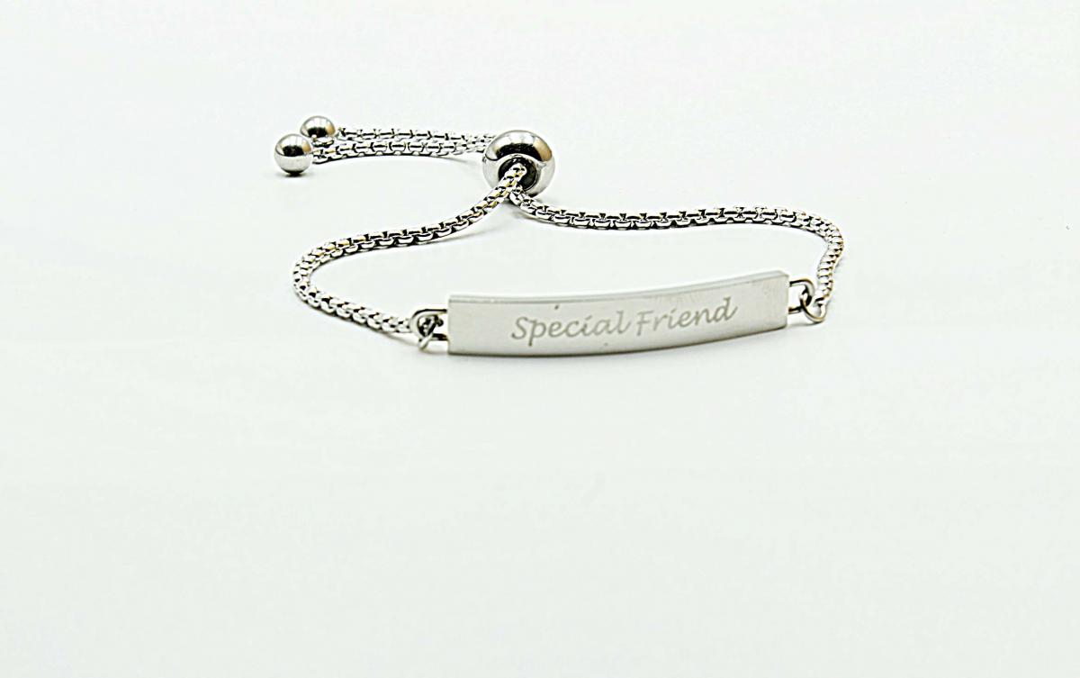 Special Friend Adjustable Stainless Steel Bracelet