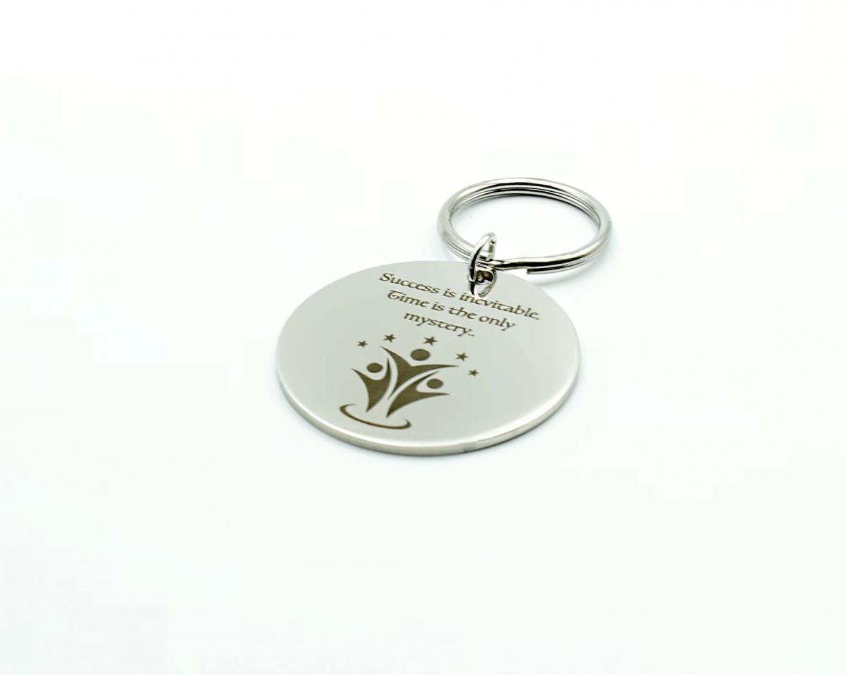 Keychain - Success Inspirational Keyring in Stainless Steel