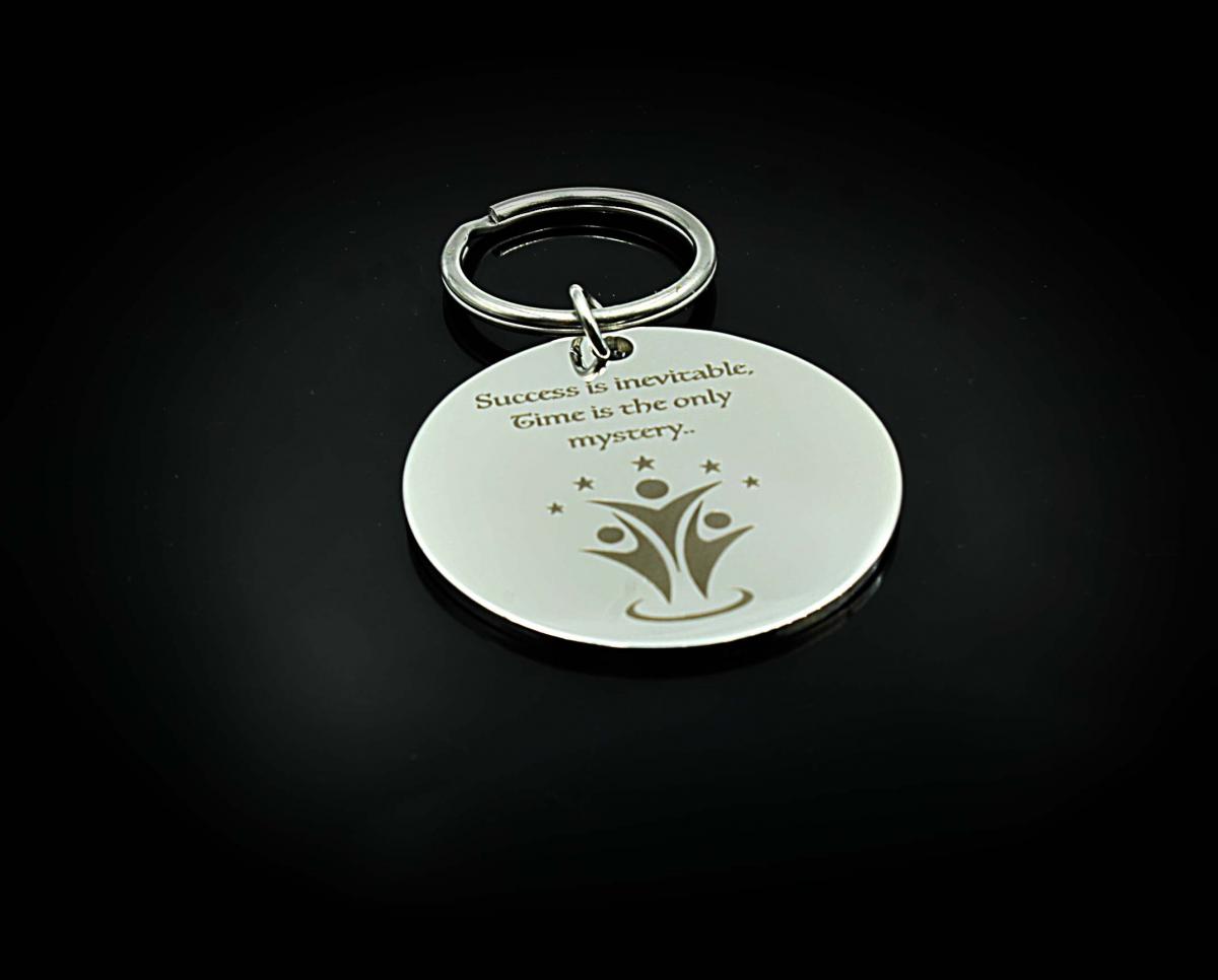 Keychain - Success Inspirational Keyring in Stainless Steel