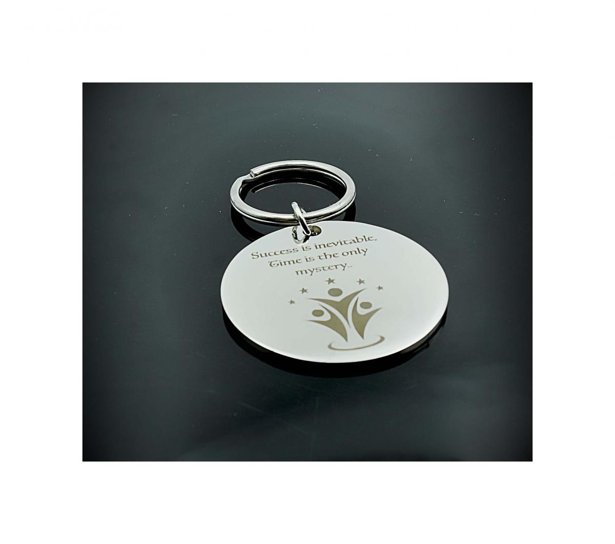 Keychain - Success Inspirational Keyring in Stainless Steel