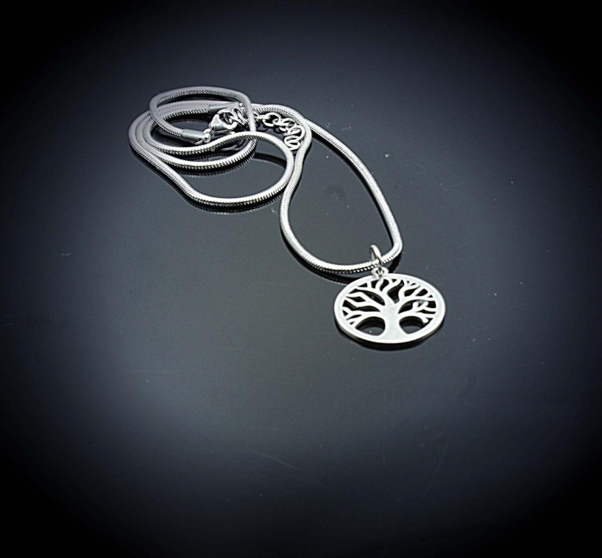 Tree Of Life Filigree Stainless Steel Pendant