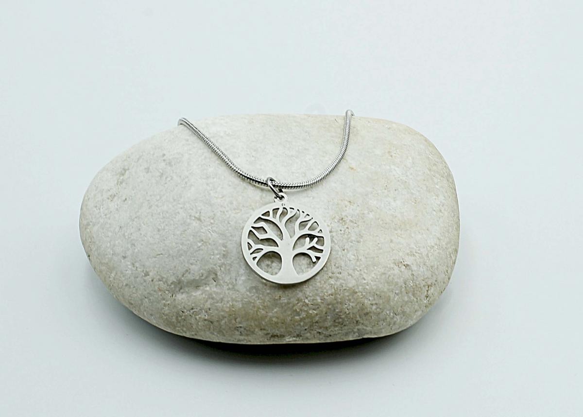 Tree Of Life Filigree Stainless Steel Pendant