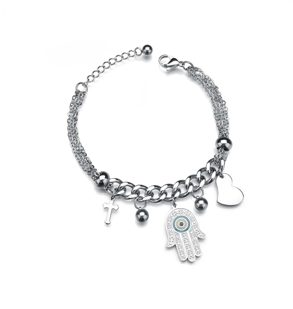 Fatima Hand Charm Bracelet Stainless Steel