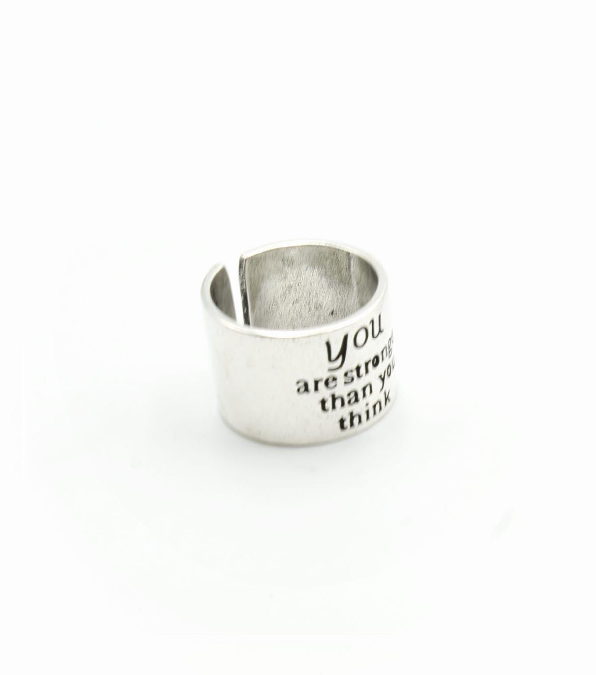 You Are Stronger Than You Think- Adjustable Ring