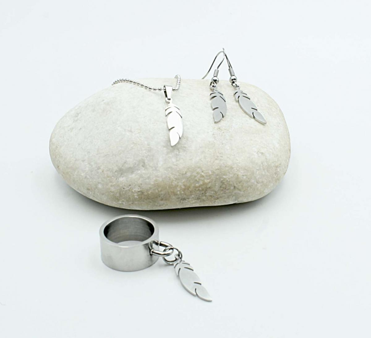 Feather Jewellery Combination Set